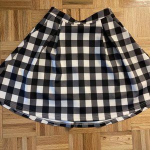Lucy Paris Black and White Gingham Skirt Size M